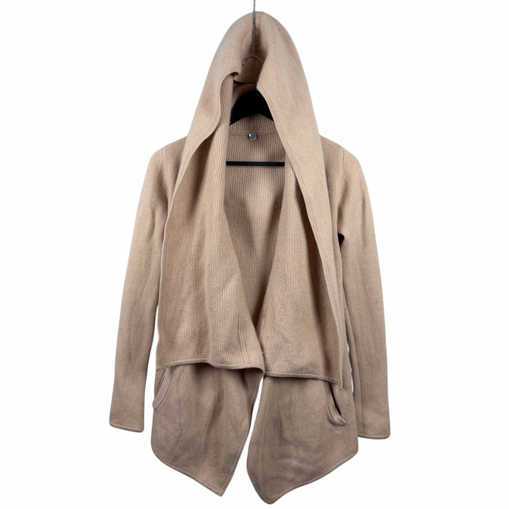 Margaret O'Leary Cashmere St. Moritz Hooded Open Cardigan Jacket w Pockets